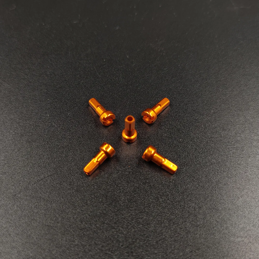 Super Light EASEDON Bicycle Ray MV Nipples Orange Aluminum Alloy 14mm 14G Gauge 2.0 Round Head For MTB Road Bike Wheel Spokes
