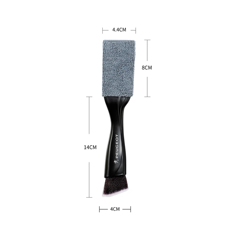 2 In 1 Car Dust Tool Cleaning Brush Interior Accessories for Peugeot 307 206 107 207 406 208 3008 607 408 407 308 106 508 301