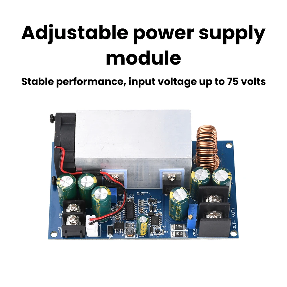 600W DC-DC 벅 컨버터 모듈 12-75V  2.5-60V 스텝다운 전압 조정기 정전류 조절 가능 전원 공급 장치 모듈