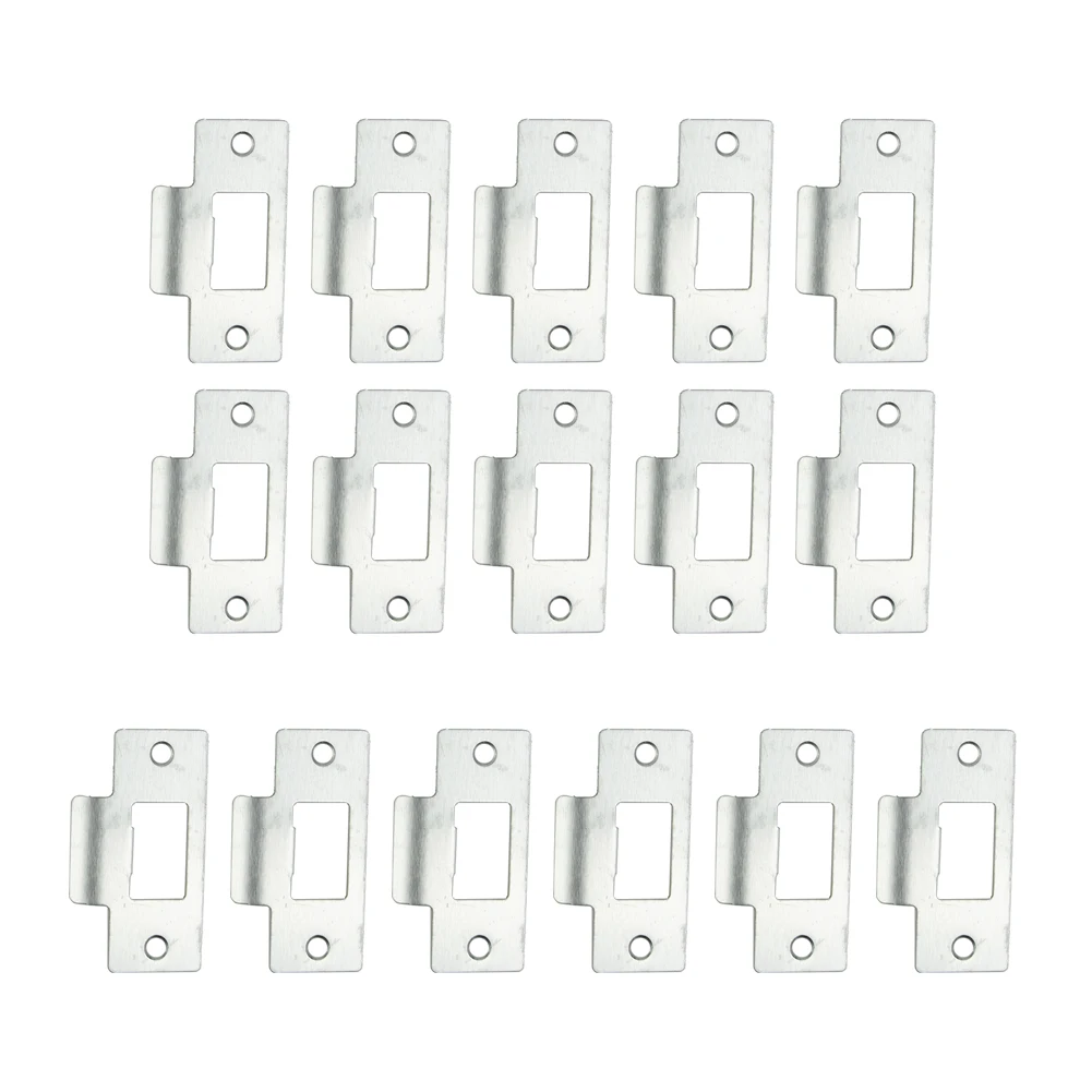 

Door Strike Striker Plate Steel Jamb Systems 5pcs 69*37.5*0.8mm Silver Stainless Steel Striker Plate Brand New