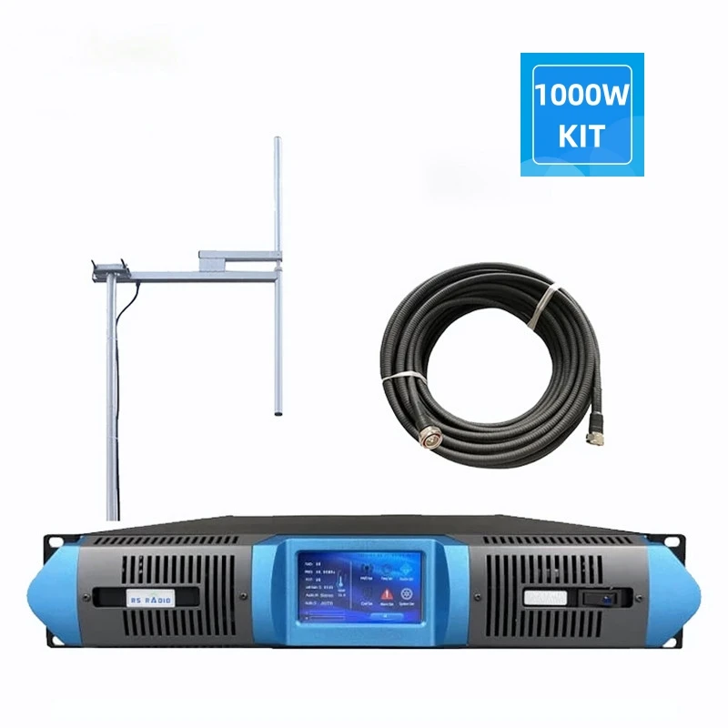 

1-Bay Antenna+30 Meters Cables+1000W FM Transmitter For Radio Station