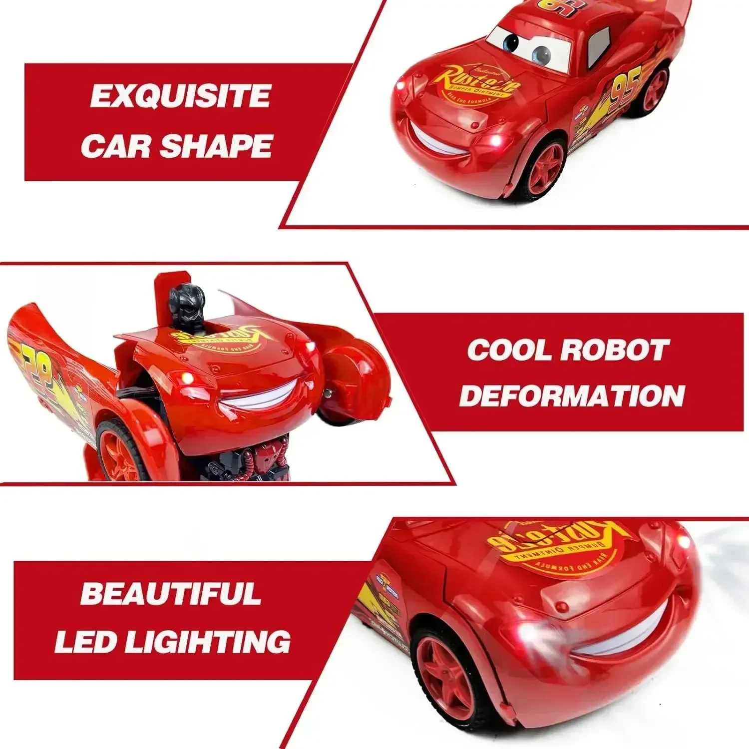 Disney Lightning Mcqueen Remote Control Car 2in1 Transform