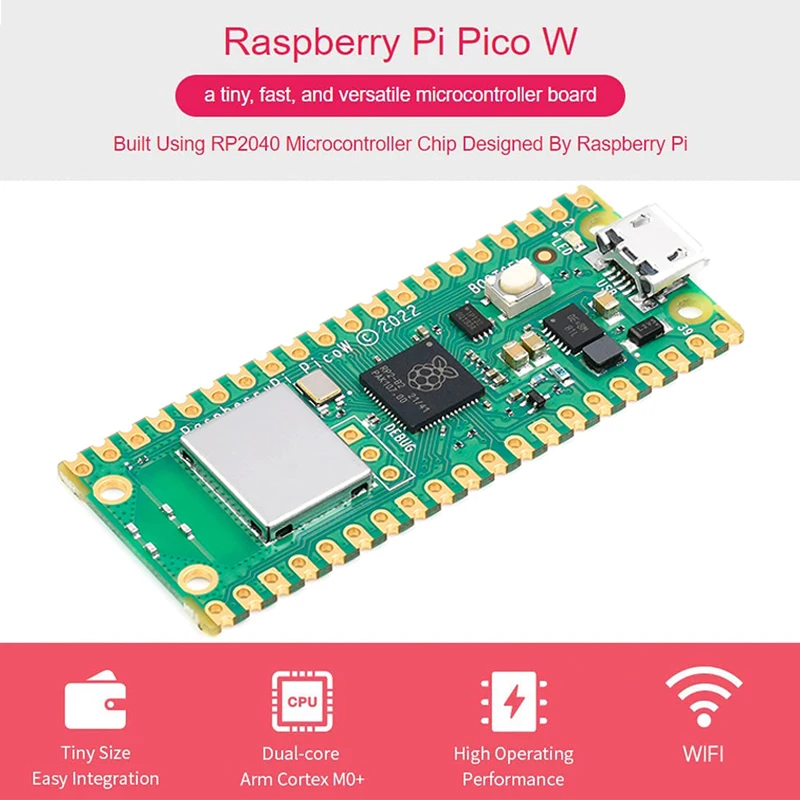     W RP2040 ũƮѷ Ĩ,  ھ 264KB ARM Cortex M0 + μ,    