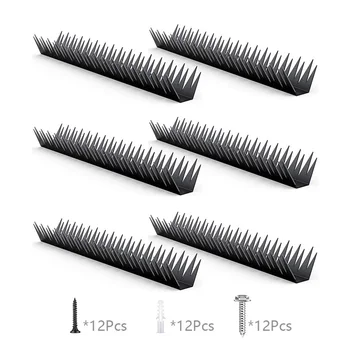 Outdoor Security Metal Fence Spikes Weather-resistant Heavy-duty Design High-grade Metal Pre-drilled Holes Robust Build 1