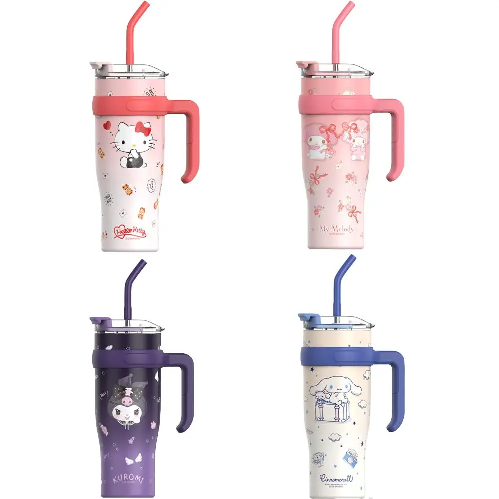 

Sanrios Hellokittys Kuromi My Melody Kawaii Мультяшные красивые вместительные студенческие модные термосы