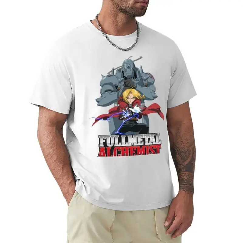 

FULLMETAL ALCHEMIST! The Elric Bros! T-Shirt Anime t-shirt t-shirts man anime clothes Men's short sleeve t shirts