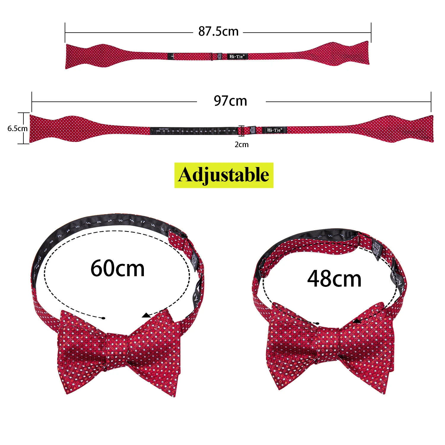 Jacquard Paisley Floral Dots Striped Silk Mens Bowtie Adjustable Self Bow Tie Hankerchief Cufflinks Set for Men Wedding Business neck tie pocket square mini handkerchief