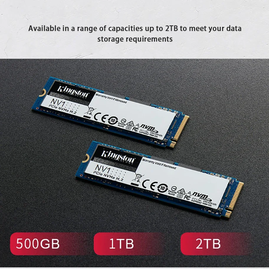 Kingston NV2 1TB M.2 2280 NVMe Internal SSD, Up to 3500MB/s Read