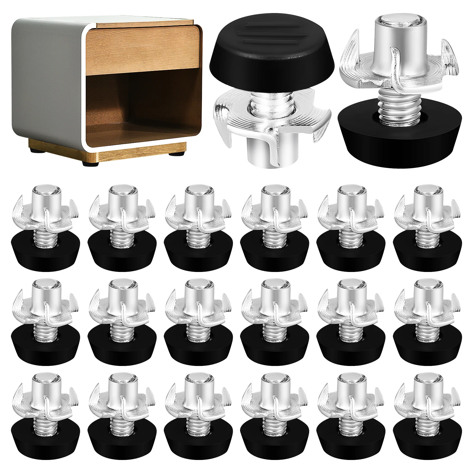 

Table Leg Extenders Adjustable Feet Leveling Heavy Duty Stool Height Threaded Furniture Levelers Screw Stabilizers Nuts