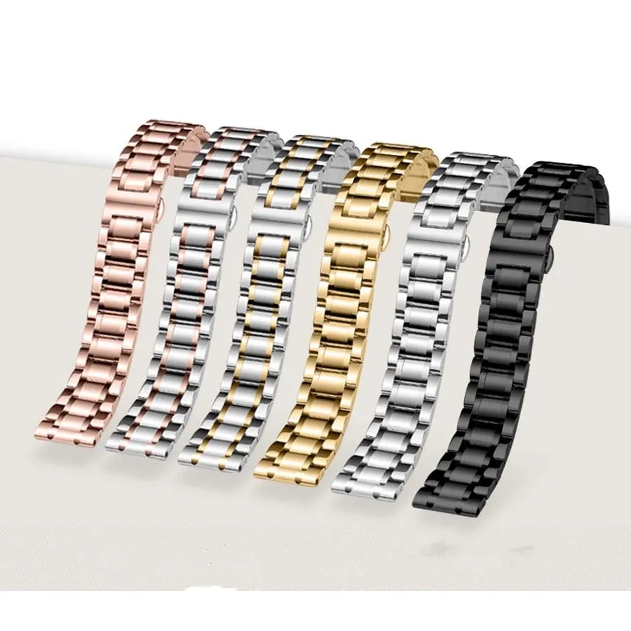 Sleek Stainless Steel Dual-Purpose Watch Band with Butterfly Clasp