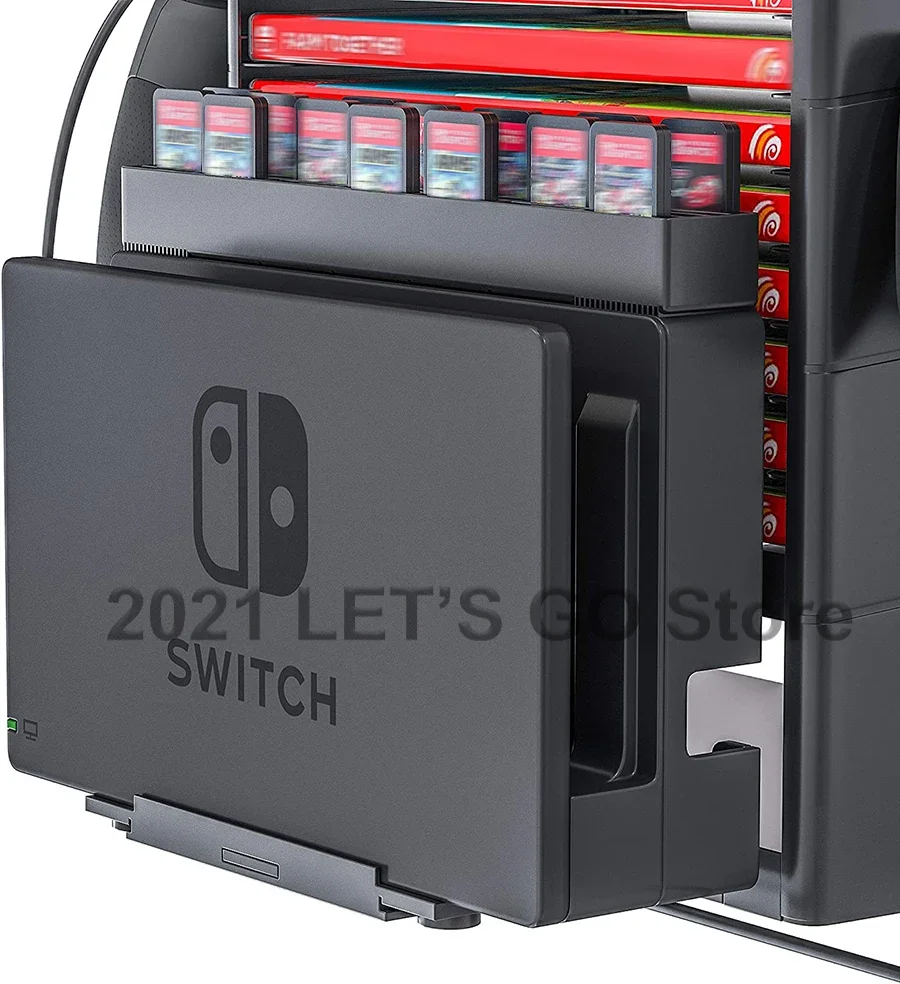 Nintend Switch Controller Charging Dock Stand Game Card Storage