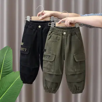 Spring and Autumn Kids Boys Pants 2025 New style Children's Handsome Cargo pants Cotton Boys Baby Casual Pants 1