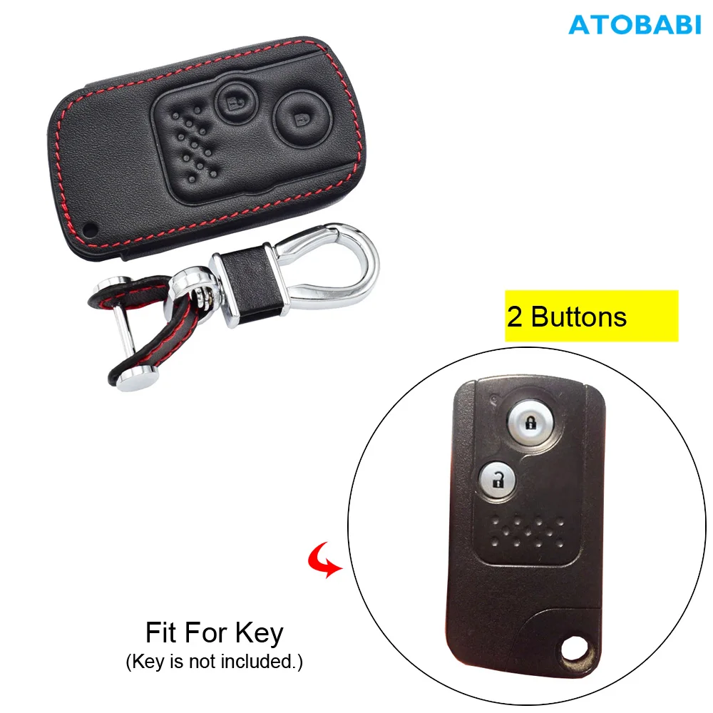 HIBEYO Custodia Per Chiave Honda CR-V HR-V XR-V Jazz Civic City Fit Pilot 3 Tasti In Pelle Con A 1263830