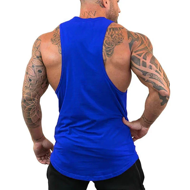 Sommer Atmungsaktive Laufwesten Fitness Baumwoll-Tanktops Lässige Hip-Hop Ärmellose T-Shirts Herren Bodybuilding Lockere Kleidung – Detail 8