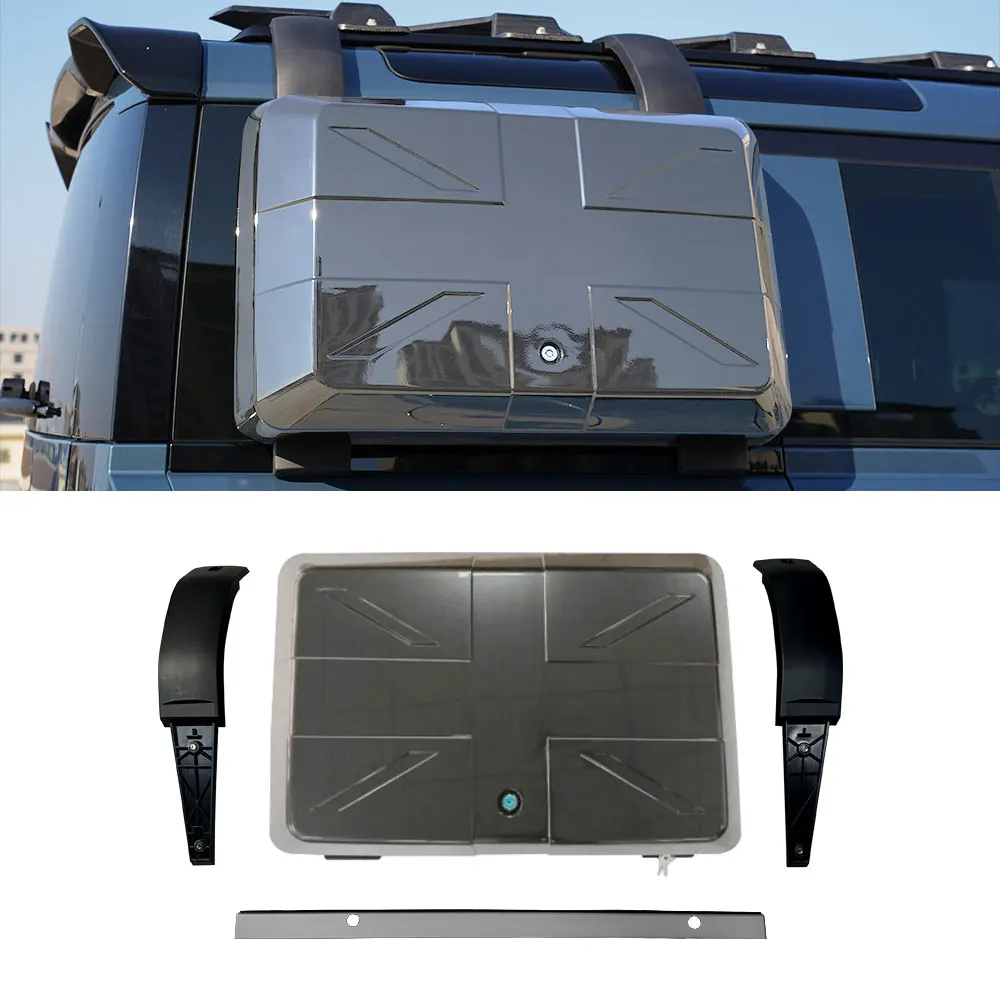 Carpathian Grey Side Tool Mount Storage Box Carrier Fits For LR Defender 90 110 130 -