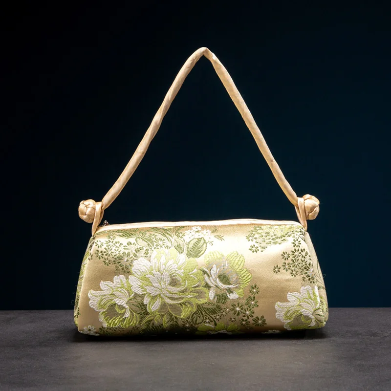 Shoulder Bag Women Handbag Embroidered Sil...