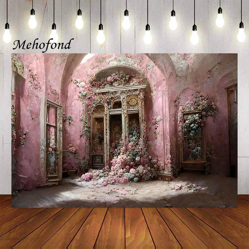 

Фон для фотосъемки Mehofond винтажная комнатная картина маслом цветок девушка день рождения художественный портрет Декор Фотостудия