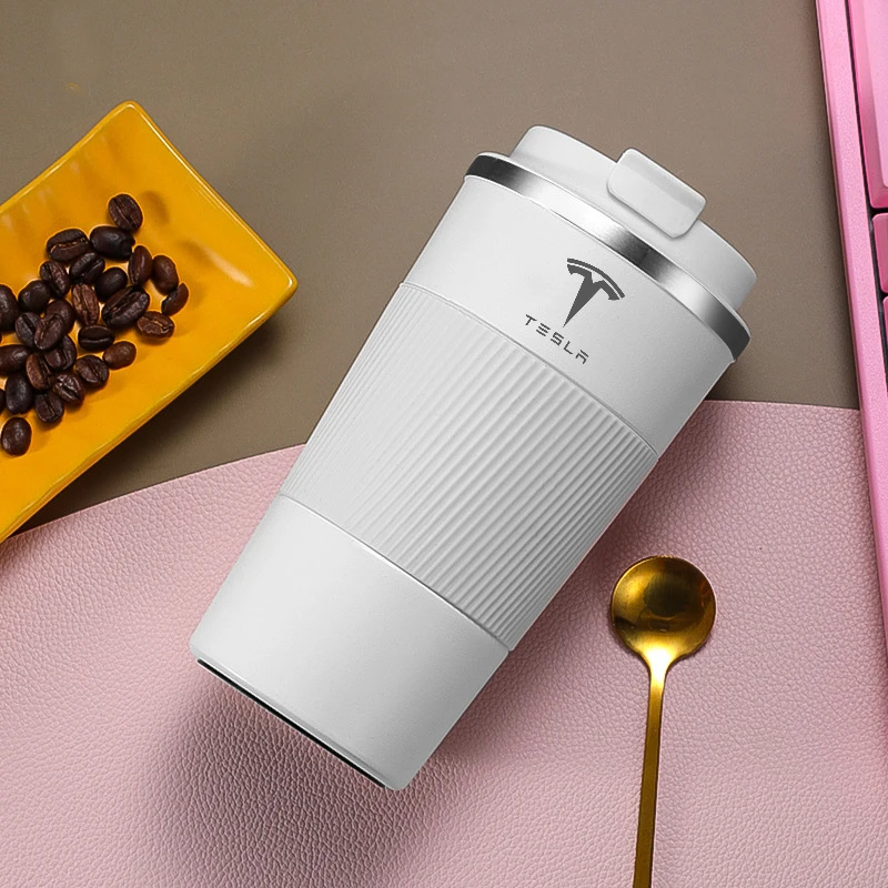 Car Mug Coffee Cup with Cover Stainless Steel Hot And Cold Coffee Cup For  Tesla 2021 2022 Model 3 Y X S 2017 2018 2019 2020 2023 - AliExpress