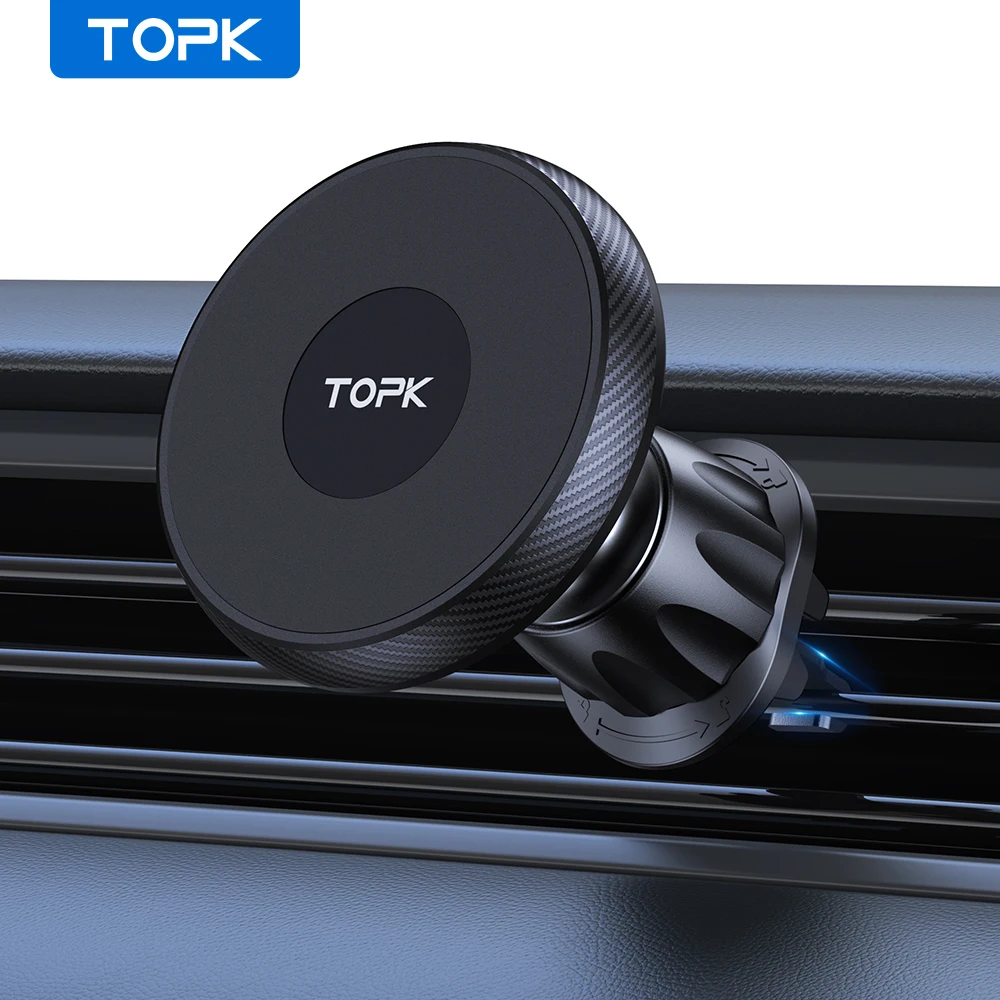 TOPK Mag-Safe Magnetic Phone Holder Car Air Vent Car Phone Holder with Strongest Magnet Car Cradle for iPhone 15/14/13/12 Series