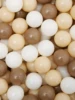 5.5CM 100pcs Soft Ball Pit Balls Crush Proof Plastic Balls With Reusable Net Bag for Kids Coffee Beige Cream Brown Mix Colours 1