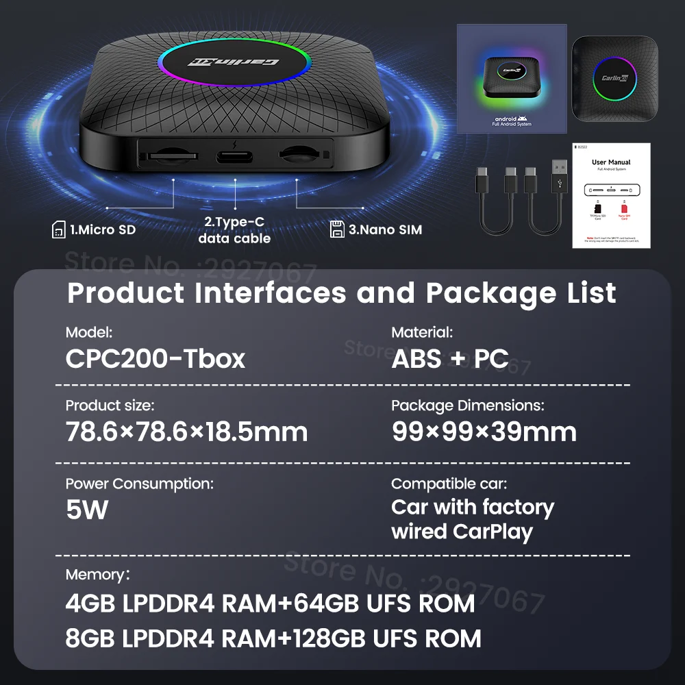 CarlinKit ī÷ AI ڽ, ȵ̵ 13, SM6225, 8 ھ, 8G + 128G  ī÷, ȵ̵ ڵ Ʈ TV ڽ, ¶  Ʈ