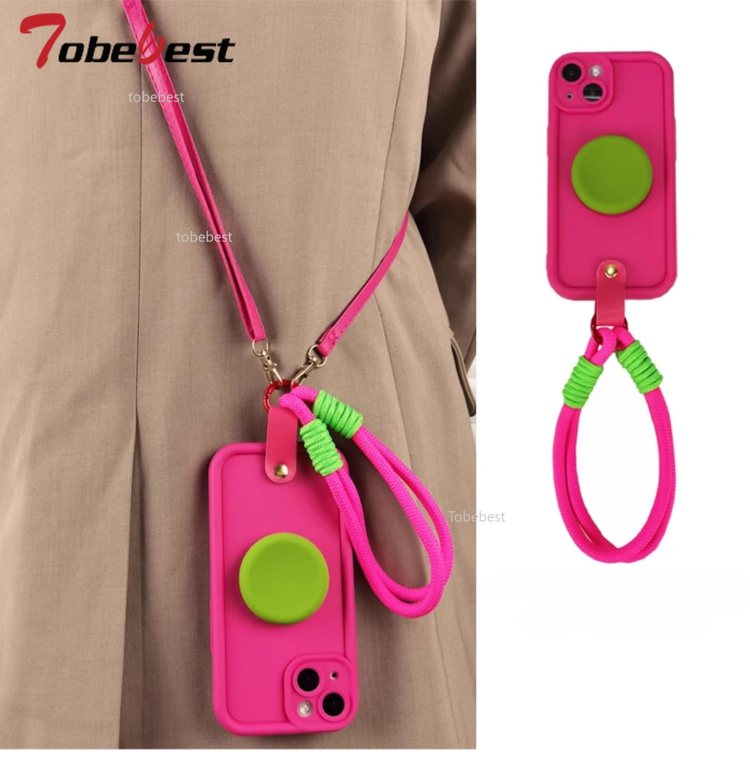 Versatile Crossbody Lanyard Necklace Wrist Strap Phone Case