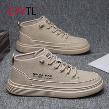 

CYYTL Spring New Fashion Men's Mid Top Shoes Casual Skateboard Sneakers Comfortable Walking Flats Sport Running Non Slip Tennis