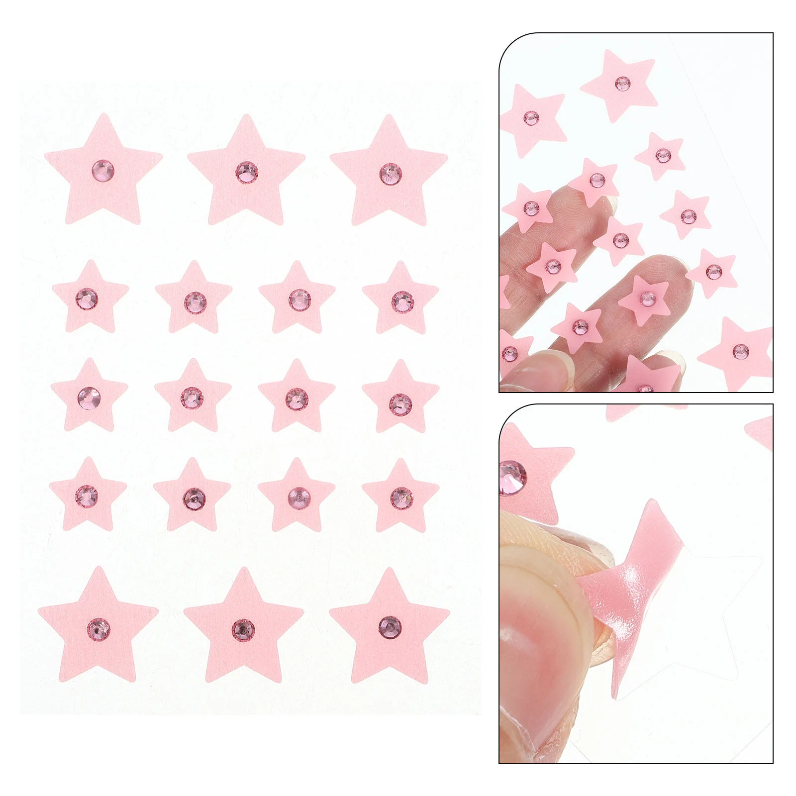 

24 Pcs Special Shaped Masking Tape Stickers Adhesive Covering Patch Pink Face for Makeup