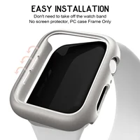 3 pièces coque rigide pour Apple Watch 45mm 41mm 38mm 42mm 40mm 44mm cadre de protection pare-chocs mat pour iWatch SE 9 8 7 6 5 4 3 2 4