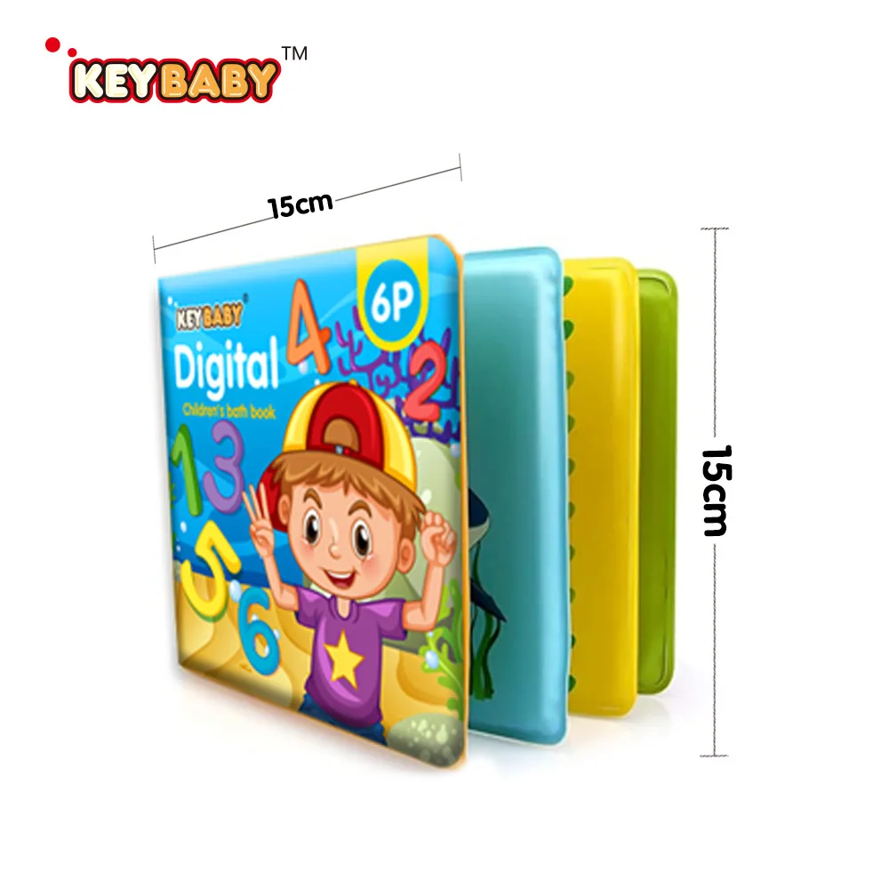 Soft Baby EVA Cartoon Bath Books with BB Whistle Early Educational Bathroom Toys Montessori Waterproof Pages Baby Book  Toddler 2