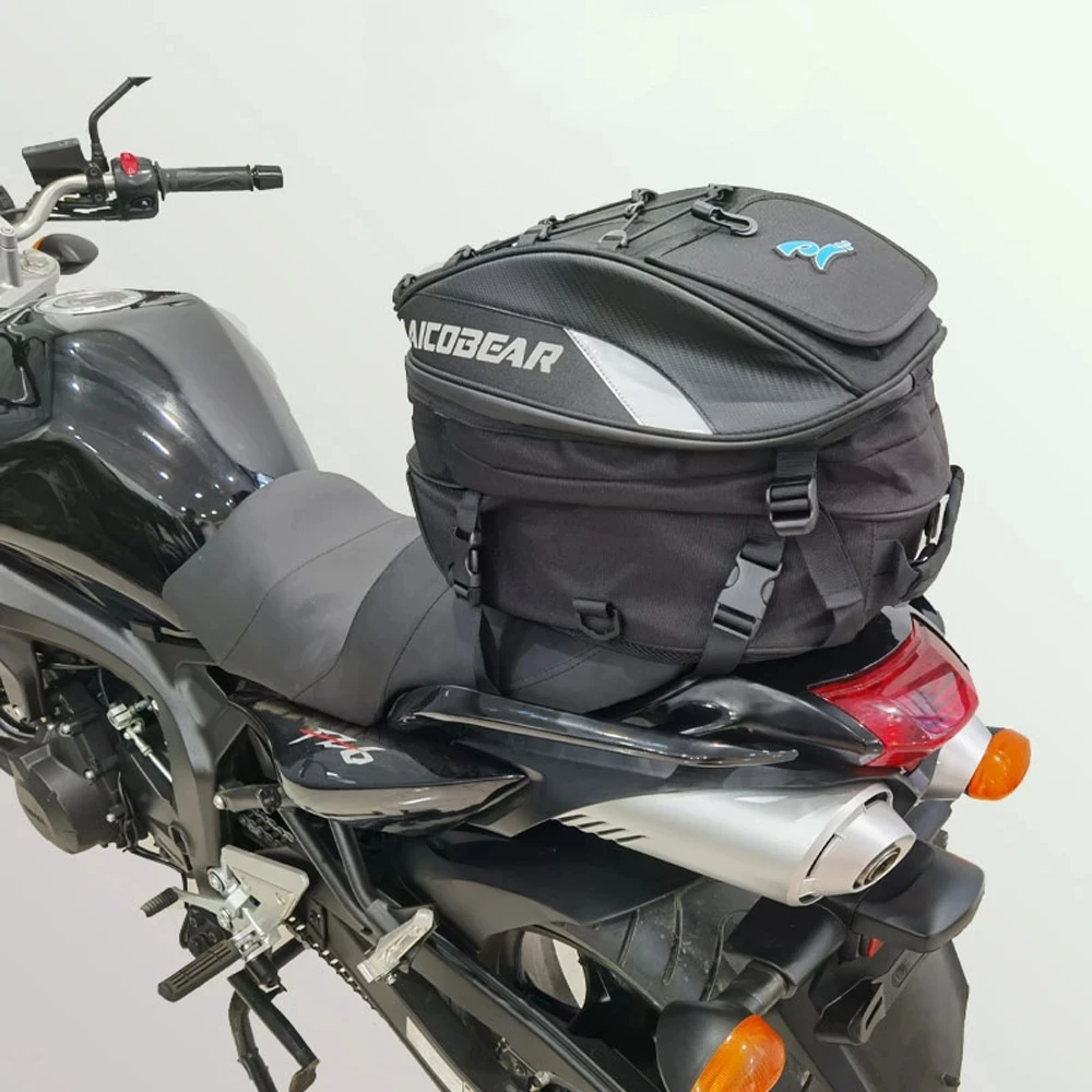 Mochila multifuncional de gran capacidad para motocicleta, bolsa para casco  de motocicleta, par Carevas Bolsa de cola de motocicleta