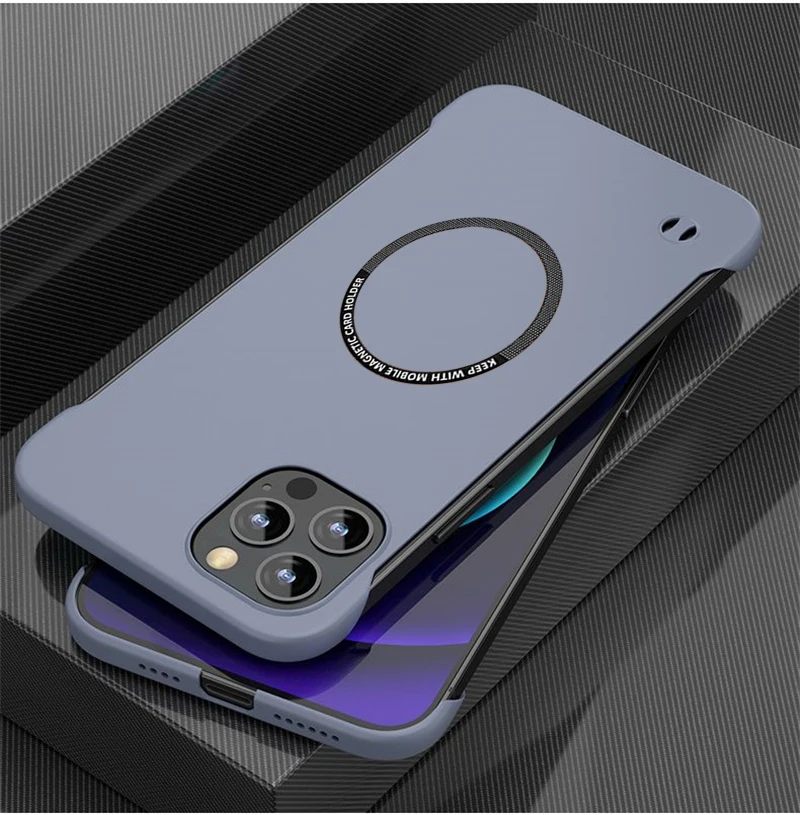 Sleek Frameless Magnetic Wireless Charging Hard Case