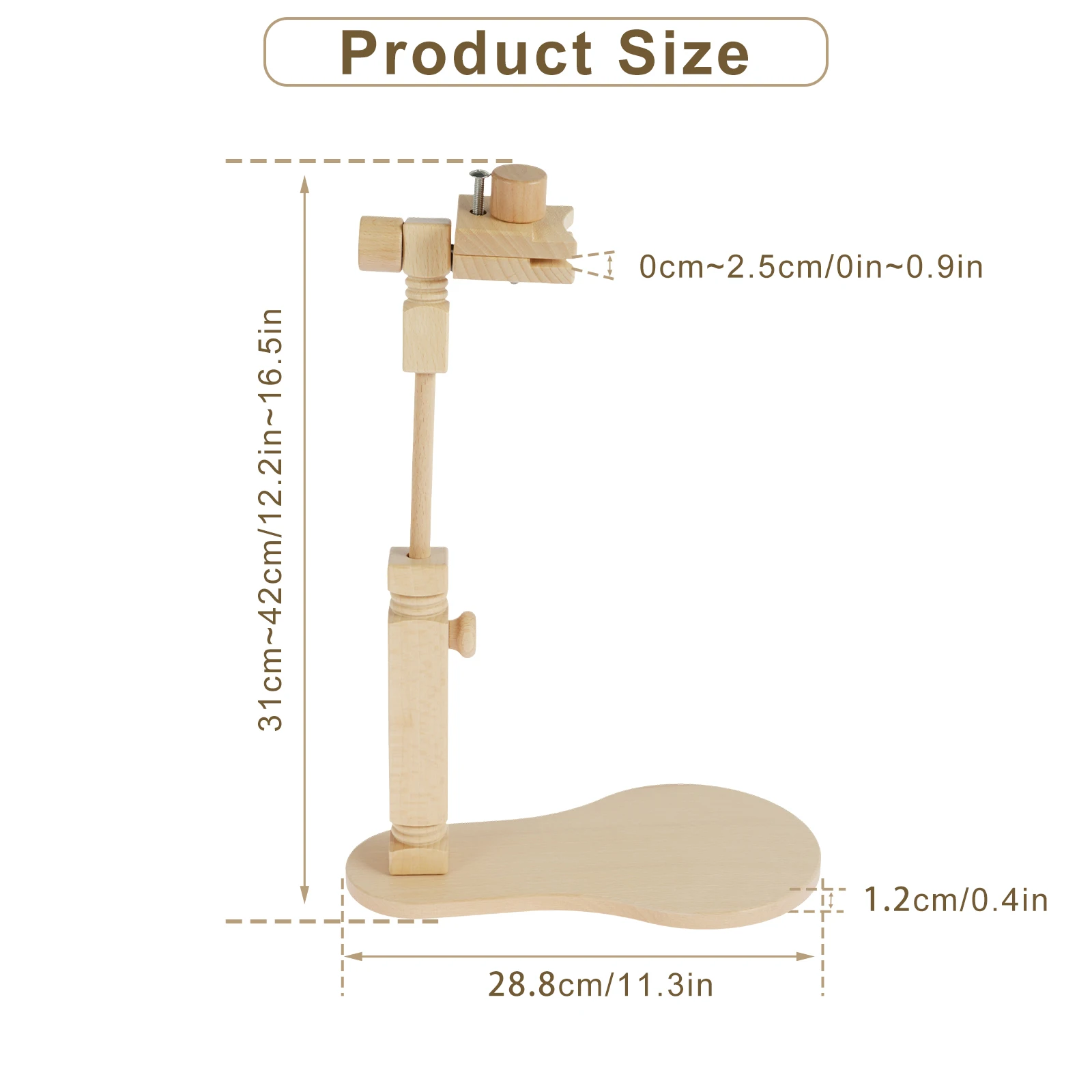 Wooden Embroidery Stand Embroidery Hoop Hands-Free Cross Stitch Stand 360° Rotated Embroidery Hoop Holder Cross Stitch Holder