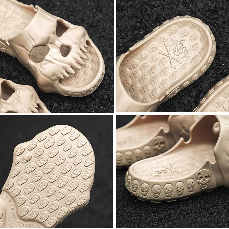 New Design Men Slippers 2023 Summer Outdoor Fun Novelty Slide Thick Sole Platform Beach Non-slip Women Sandal BF02