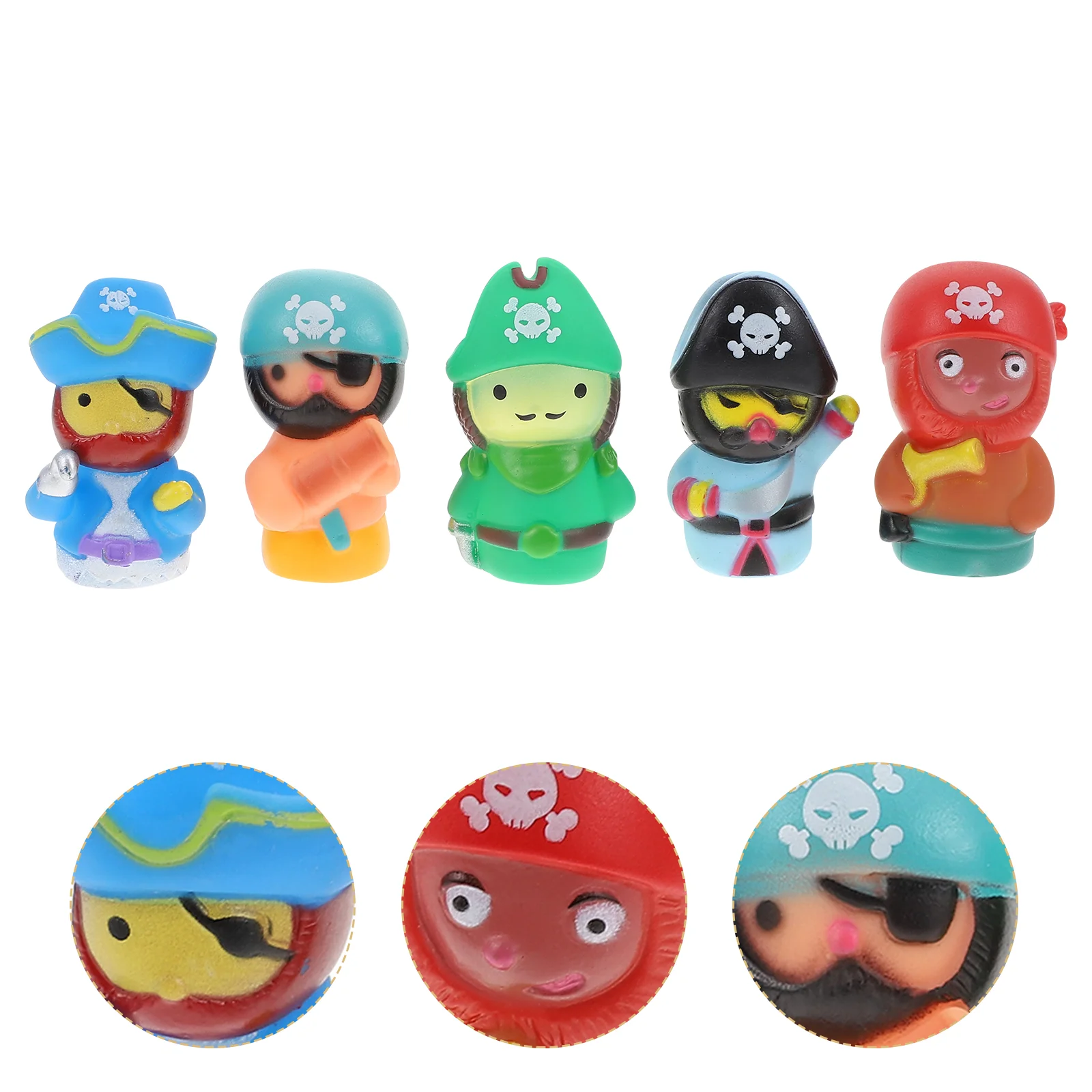 

1 Set of Practical Finger Puppets Funny Pirate Parent-child Educational Toys