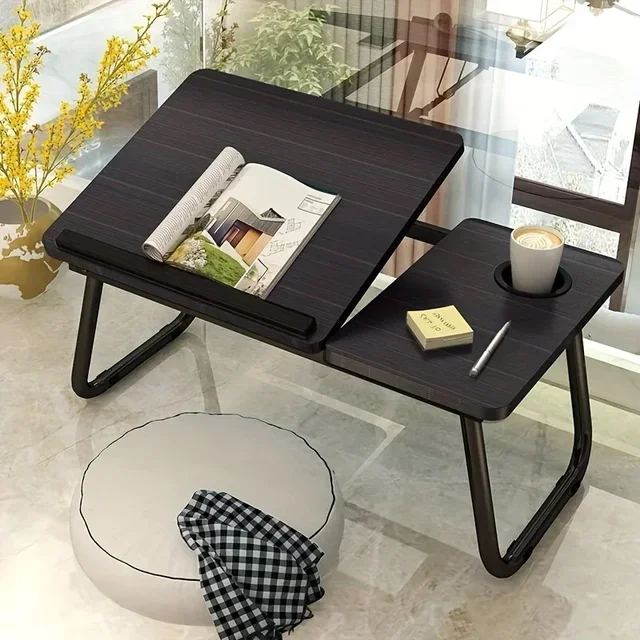 Computer Lazy Desk with Ergonomic Design, Integrated Foldable Table with Adjustable Height, Compact and Practical 2