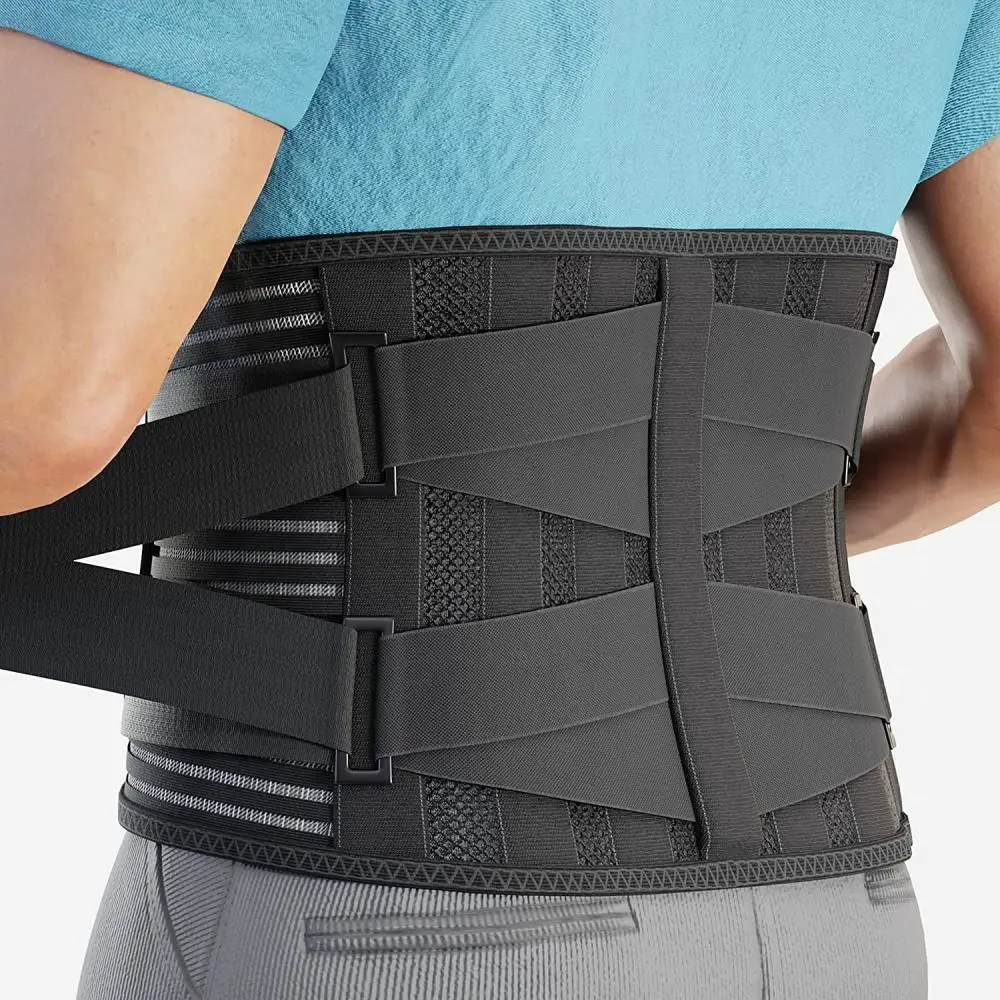 

Back Braces for Lower Back Pain Relief with 6 Stays Breathable Lumbar Back Support Belt Men Women Work Anti-skid Waist Trainer