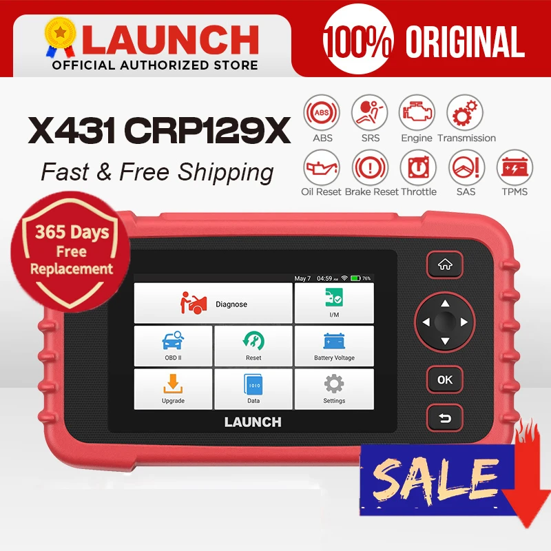 LAUNCH X431 CRP129X OBD2 Scanner Auto Code Reader Diagnostic Tools TMPS Automotive Scanner Obd2 Diagnostic Tool Professional auto battery charger