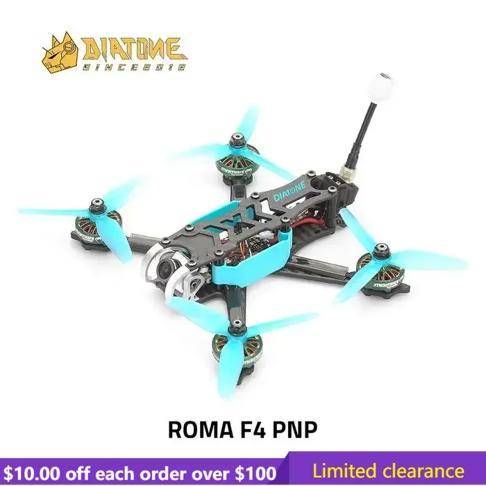 

Limited Clearance DIATONE Roma F4 4inch FPV Freestyle Drone F411 35A TX500 RUNCAM PHOENIX 2 2203.5 2200KV 6S
