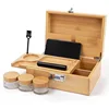 Wooden Tobacco Herb Storage Box Stash Case Cigarette Tray Natural Handmade For Smoking Pipe Accessories 3
