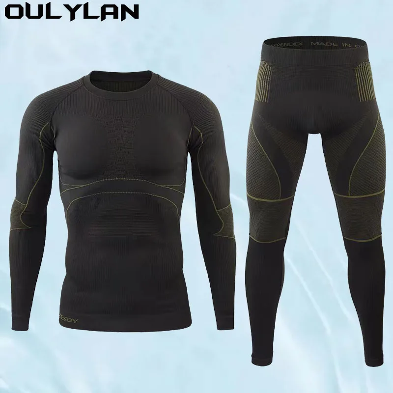 Ski Thermal Underwear For Men Male Thermo Clothes Compression Set Thermal Tights Winter Leggings Outdoor Sort Suit Quick Dry