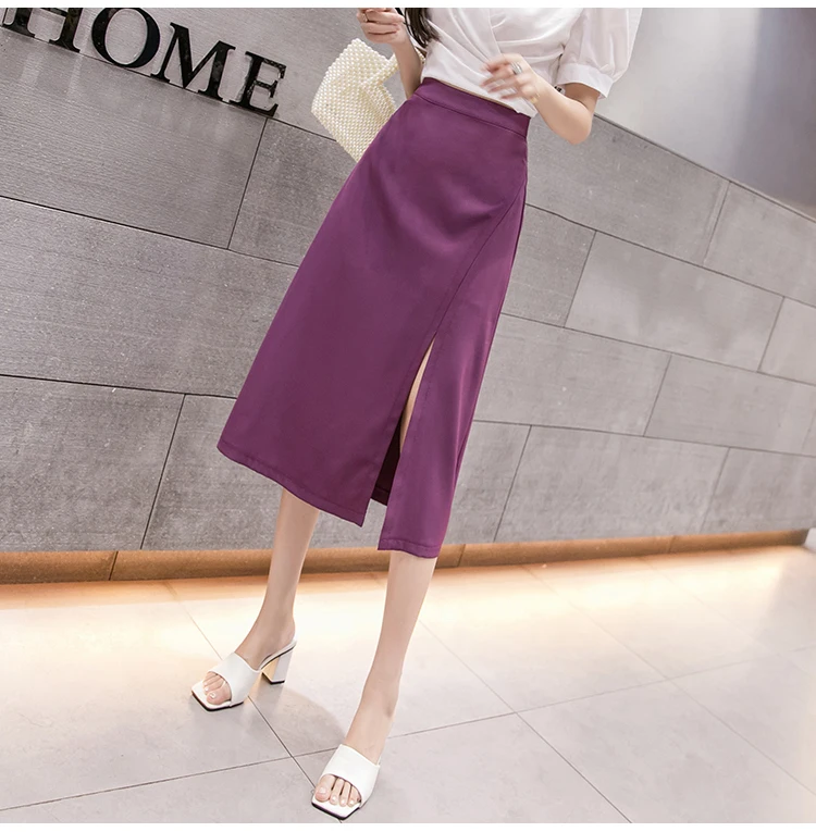 Women Elegant A-line Skirts New Arrival 2022 Fashion Korean Style Solid Color All-match Office Lady High Waist Long Skirt W1023 slazenger skort