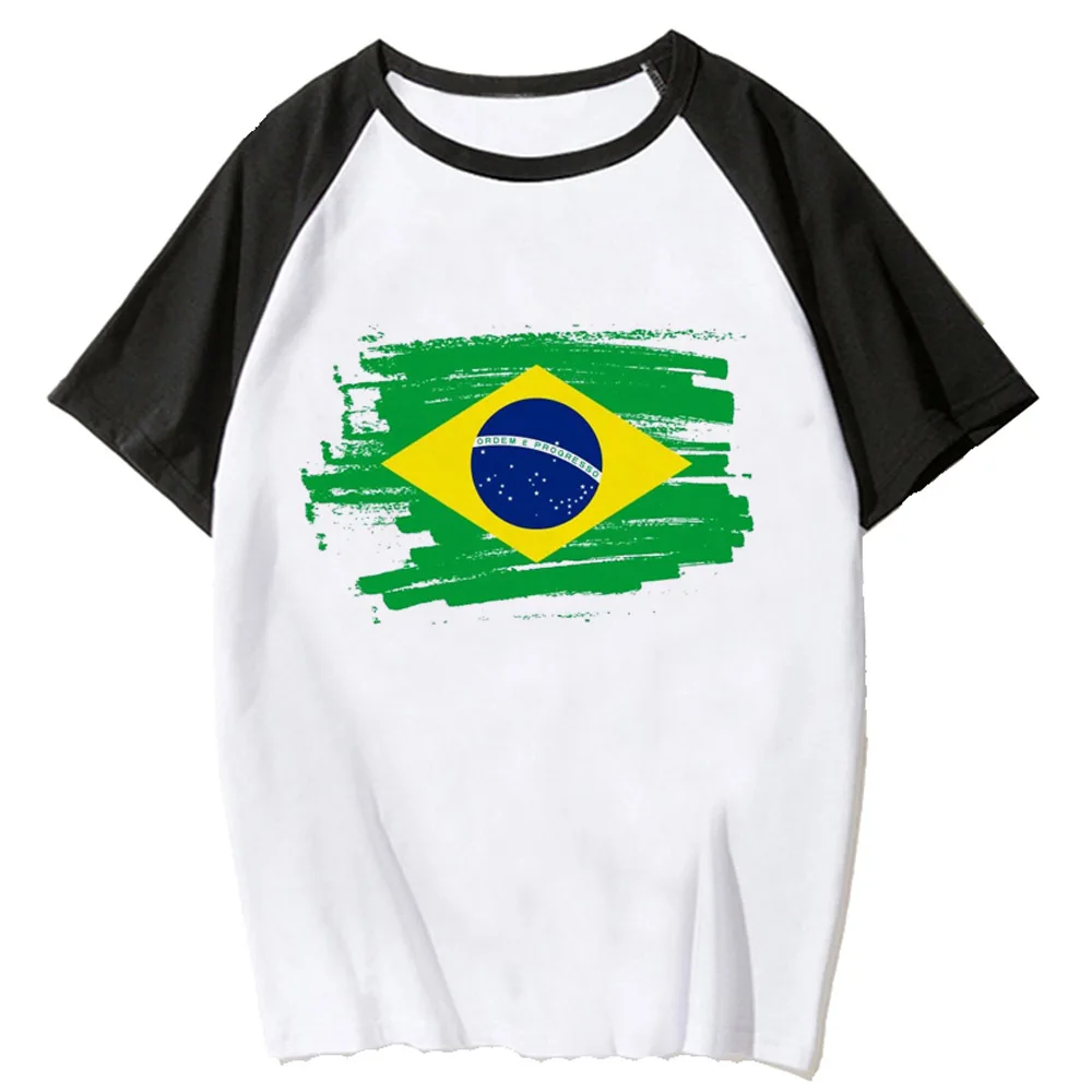 

Футболки из Бразилии, женские летние футболки в стиле Харадзюку, забавная Одежда для девочек