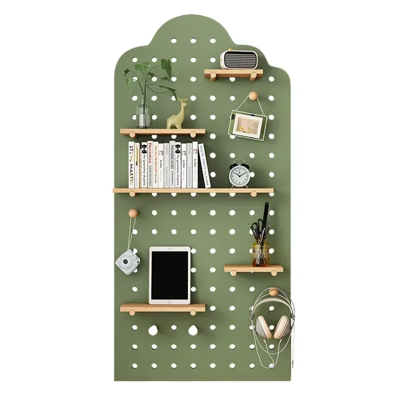 Solid Wood Perforated Panel Wall Mounted Shelf,Wall Mounted Hanging Panels,Entrance Foyer Partitions,Storage Racks,Display Racks 6