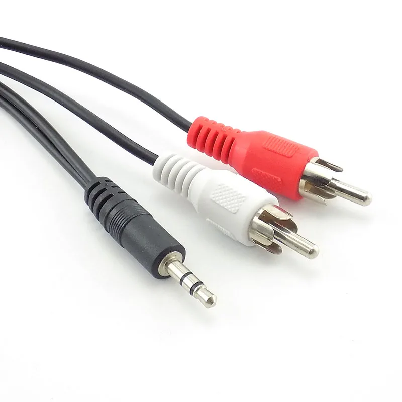 3pole 4 pole AV Cable Wire Cord 3.5mm male female Jack Plug To 2RCA 3 RCA male female Adapter 3RCA Audio video M20