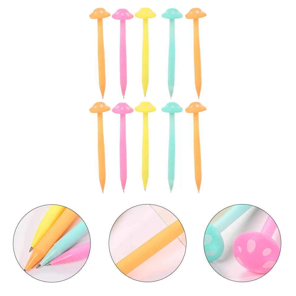 

10 Cartoon Writing Mushroom Mechanical Children for Kids Drawing Stationery Gifts School Students Office
