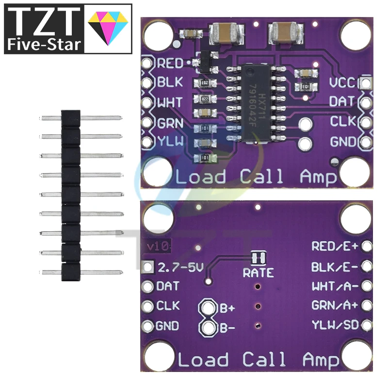 WEIGHING SENSOR 24-BIT A/D Conversion Adapter Load Cell Amplifier Board - Foto 7