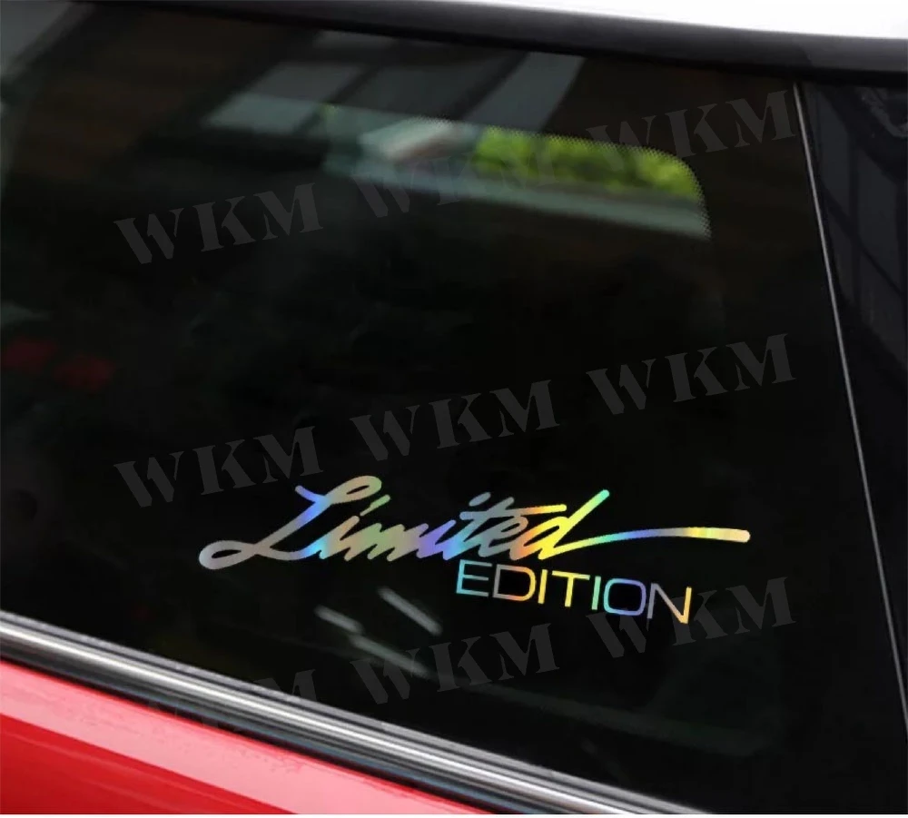 8 Farben Vinyl Aufkleber Fensteraufkleber Auto-Styling 3D LIMITED EDITION Dekoration Reflektierender Laseraufkleber für Autozubehör – Detail 10
