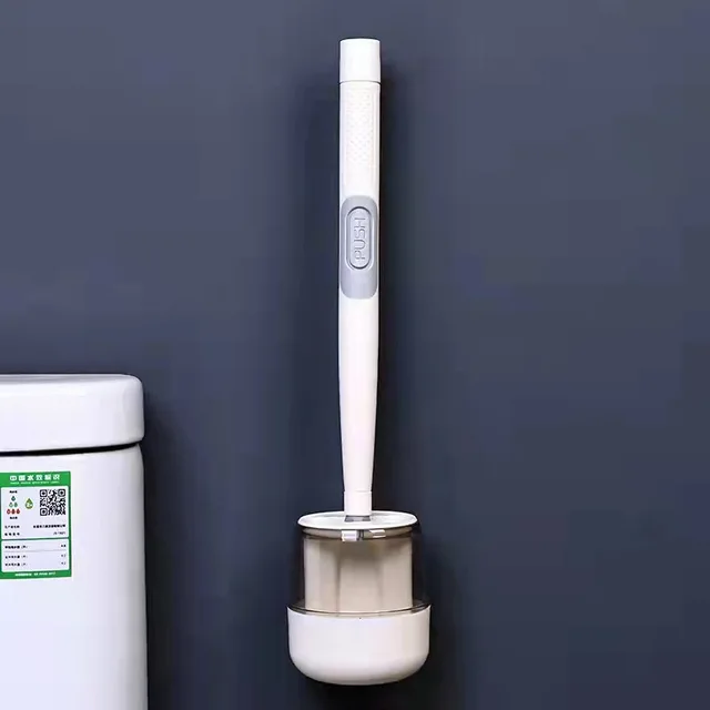 HUUS Escobilla de Baño con Dispensador de Jabon - Escobilla WC de Silicona  Suave y Flexible - Escobillas de Baño con Dispensador Recargable -  Escobillas de Baño Rellenable con Detergente : 