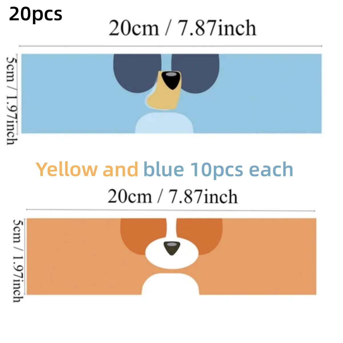 Party Decorations 20pcs/10pcs Blue Dog Water Bottle Packaging Label Birthday Label Sticker Personalized Birthday Party Decoration